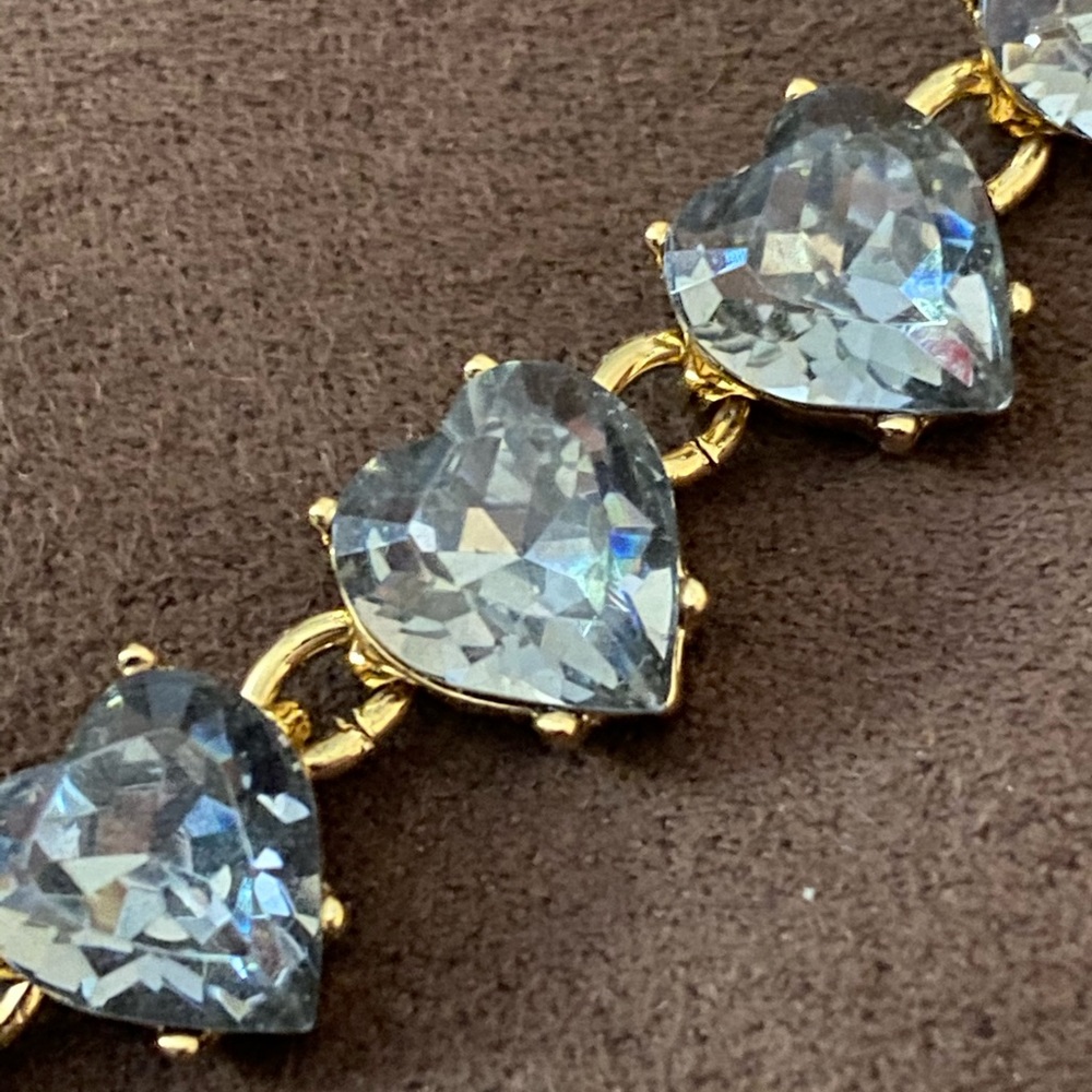 🤍Talbots Crystal Hearts Necklace & Earrings